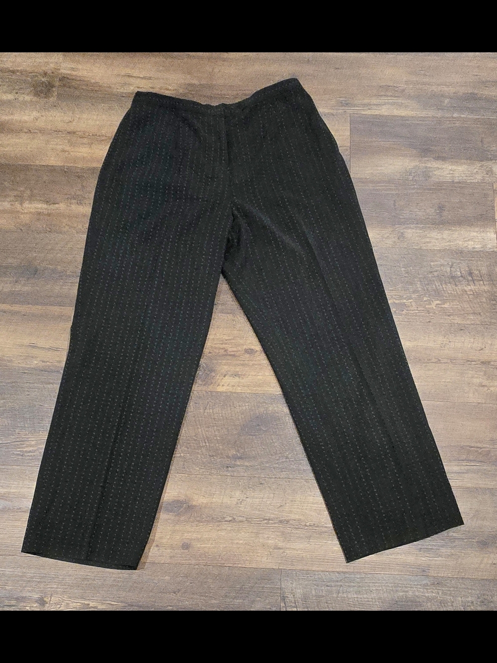 Worthington Black Pinstripe Women's Professional Office Pantsuit - Picture 8 of 10